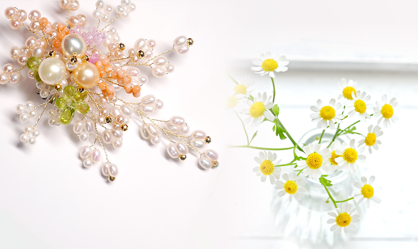 slider:Original jewellery inspired by small flowers in the field.